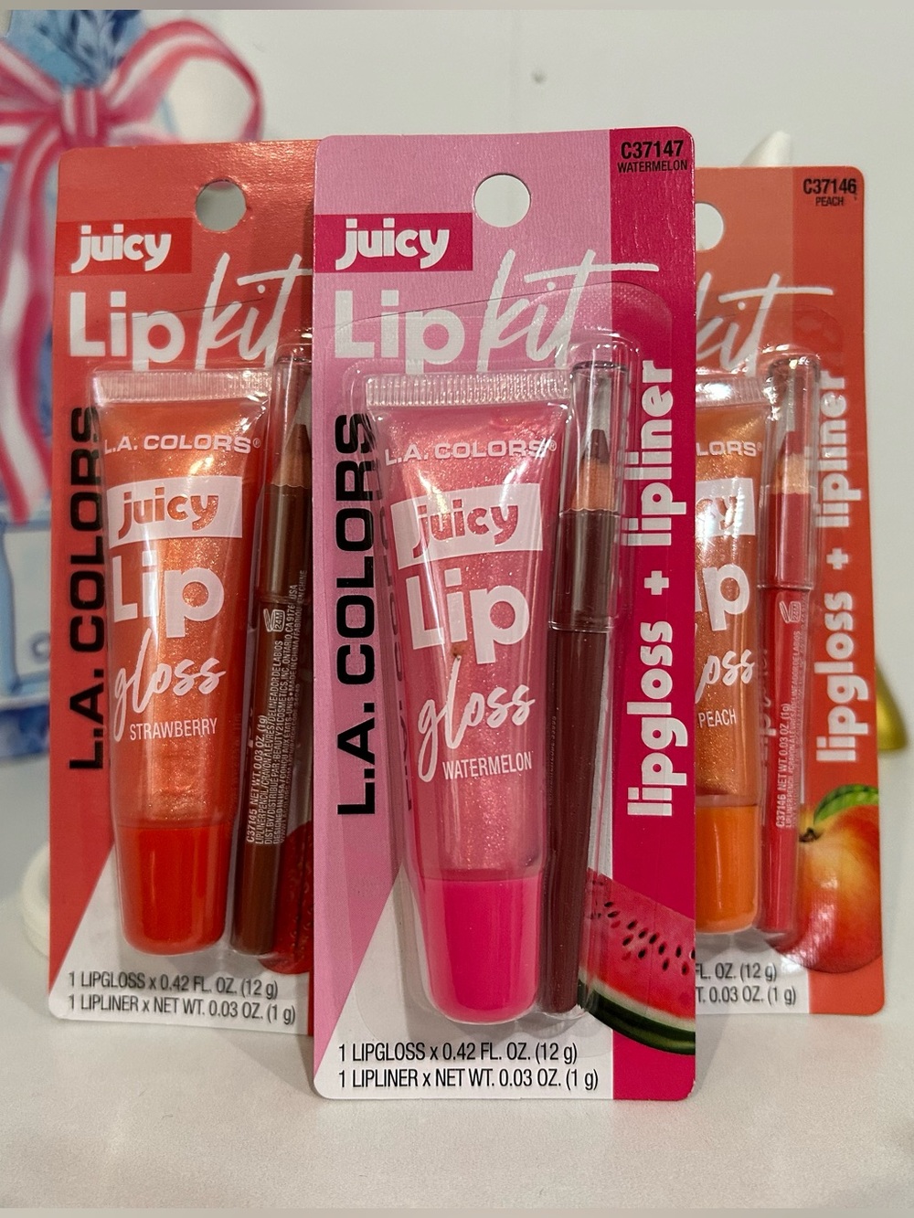 L.A. COLORS Juicy Lip Gloss and Lip Liner Kit - Choose 1